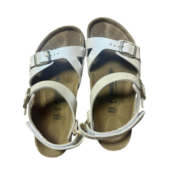 Birkenstock White Leather Sandals - Picture 1 of 3